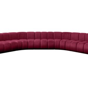 Narożnik uniwersalny modułowy Lazro-U1 – 373x373x70 cm Bordowy 758839