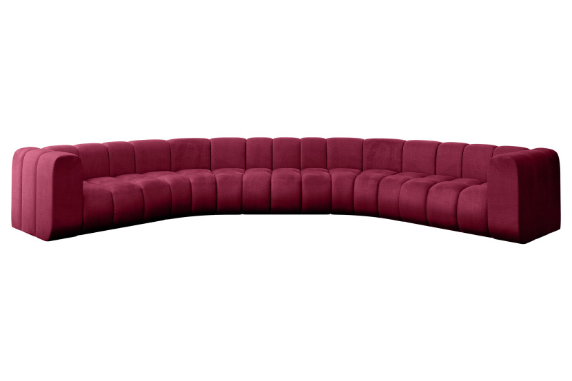 Narożnik uniwersalny modułowy Lazro-U1 - 373x373x70 cm Bordowy 758839