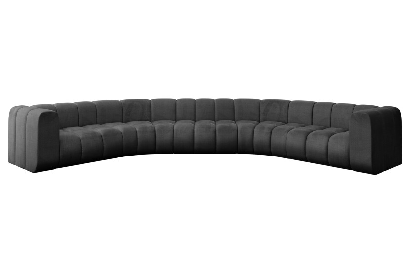 Narożnik uniwersalny modułowy Lazro-U1 - 373x373x70 cm Czarny 758219