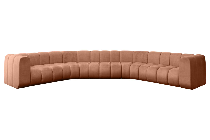 Narożnik uniwersalny modułowy Lazro-U1 - 373x373x70 cm Morelowy 758176