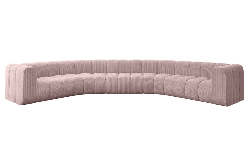 Narożnik uniwersalny modułowy Lazro-U1 - 373x373x70 cm Różowy 758574