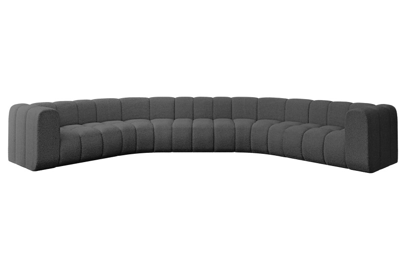 Narożnik uniwersalny modułowy Lazro-U1 - 373x373x70 cm Szary 758412