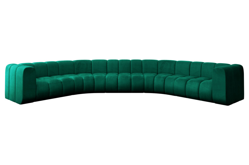 Narożnik uniwersalny modułowy Lazro-U1 - 373x373x70 cm Zielony 758488
