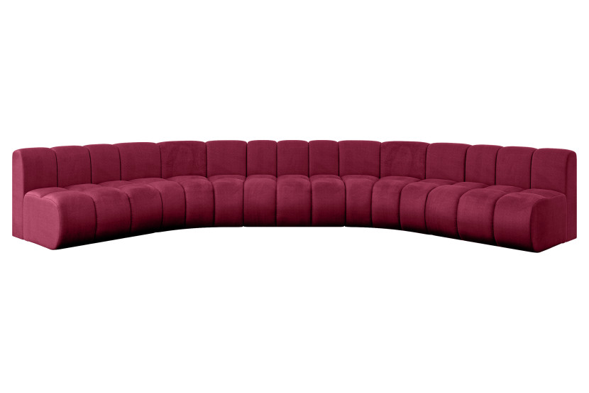 Narożnik uniwersalny modułowy Montra-U1 - 490x174x70 cm Bordowy 758553