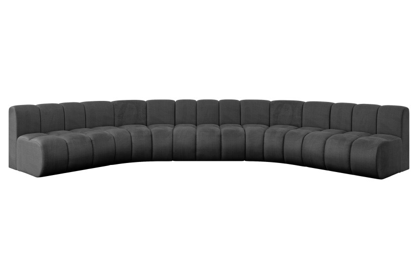 Narożnik uniwersalny modułowy Montra-U1 - 490x174x70 cm Czarny 758728