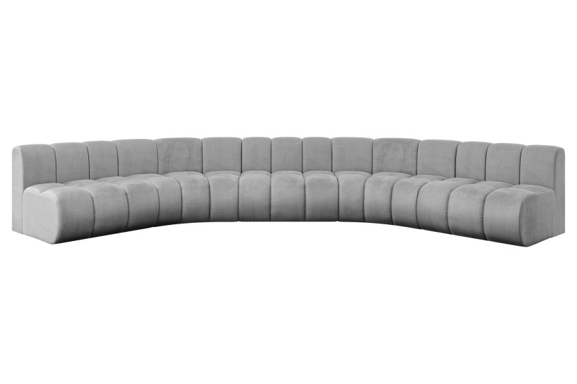Narożnik uniwersalny modułowy Montra-U1 - 490x174x70 cm Jasny szary 758332