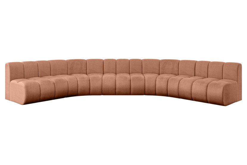 Narożnik uniwersalny modułowy Montra-U1 - 490x174x70 cm Morelowy 758474