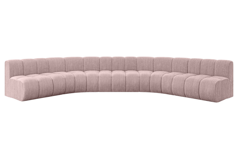Narożnik uniwersalny modułowy Montra-U1 - 490x174x70 cm Różowy 758752