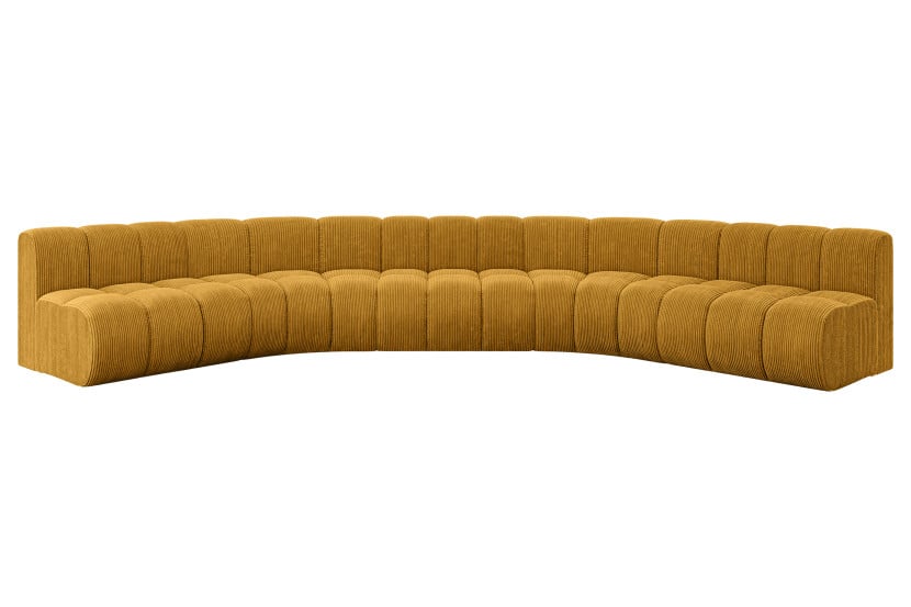 Narożnik uniwersalny modułowy Montra-U1 - 490x174x70 cm Żółty 758327