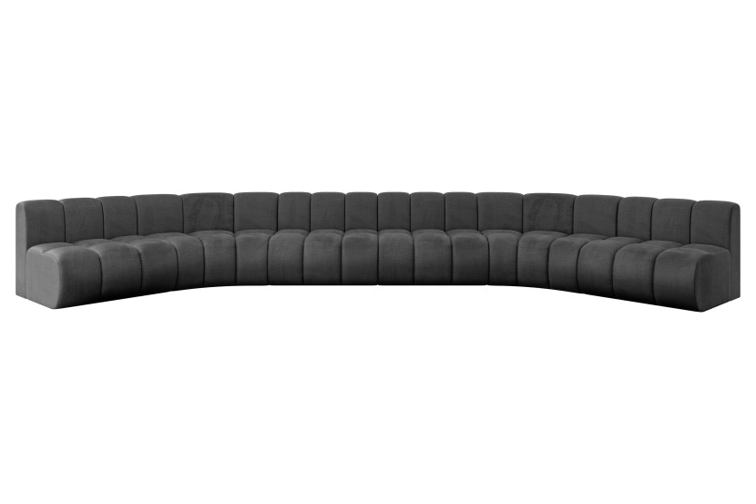 Narożnik uniwersalny modułowy Montra-U2 - 581x174x70 cm Czarny 758595
