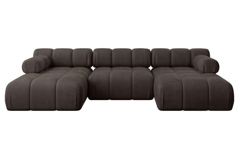Narożnik uniwersalny modułowy TESSO-U1 285x160x70 cm Brązowy 684555