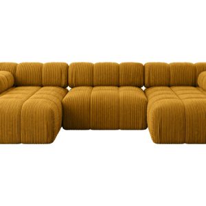 Narożnik uniwersalny modułowy TESSO-U1 285x160x70 cm Żółty 684706 Narożnik uniwersalny modułowy TESSO-U1 285x160x70 cm Żółty 684706