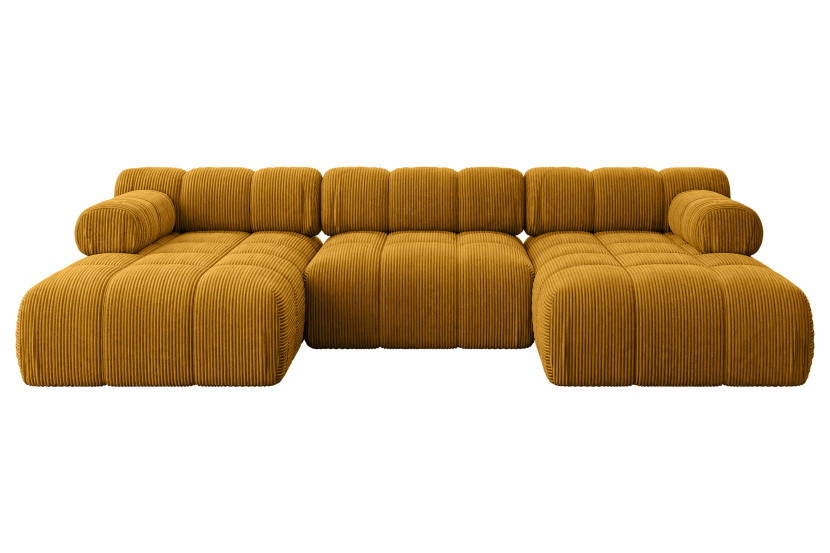 Narożnik uniwersalny modułowy TESSO-U1 285x160x70 cm Żółty 684706