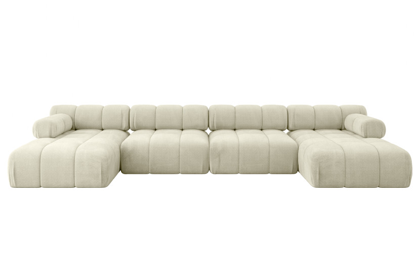 Narożnik uniwersalny modułowy TESSO-U2 380x160x70 cm Beżowy 684604