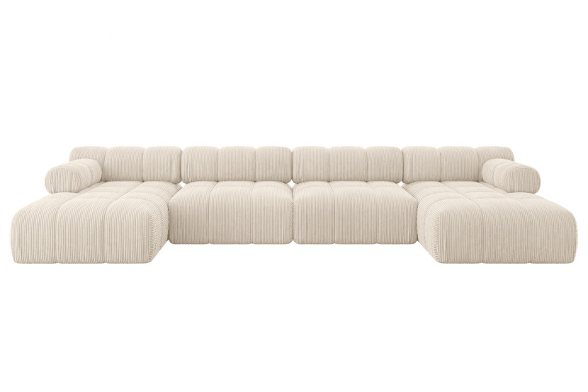 Narożnik uniwersalny modułowy TESSO-U2 380x160x70 cm Beżowy 684695