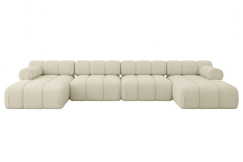 Narożnik uniwersalny modułowy TESSO-U2 380x160x70 cm Beżowy 684577