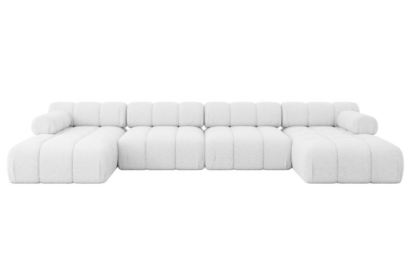 Narożnik uniwersalny modułowy TESSO-U2 380x160x70 cm Biały 684567