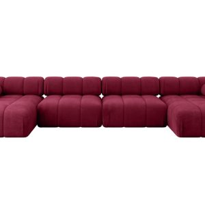 Narożnik uniwersalny modułowy TESSO-U2 380x160x70 cm Bordowy 684585 Narożnik uniwersalny modułowy TESSO-U2 380x160x70 cm Bordowy 684585
