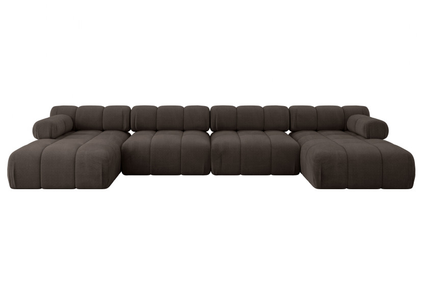 Narożnik uniwersalny modułowy TESSO-U2 380x160x70 cm Brązowy 684696