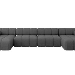 Narożnik uniwersalny modułowy TESSO-U2 380x160x70 cm Szary 684681 Narożnik uniwersalny modułowy TESSO-U2 380x160x70 cm Szary 684681