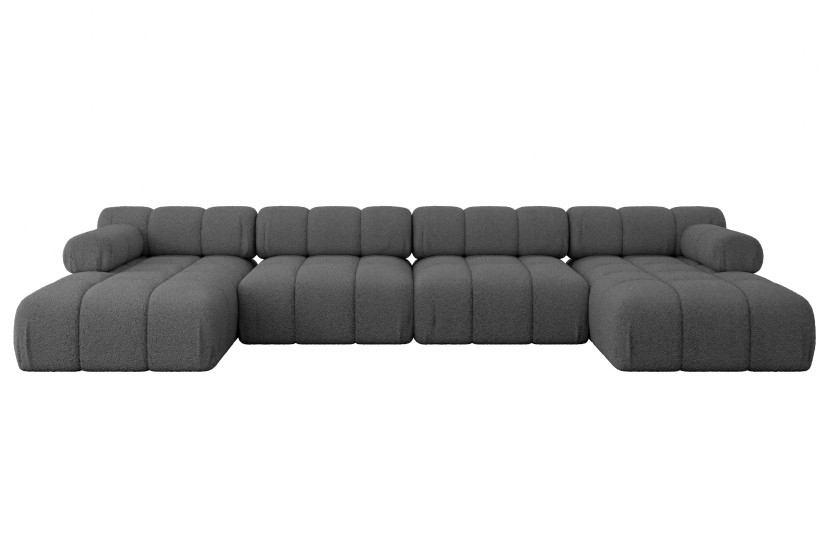 Narożnik uniwersalny modułowy TESSO-U2 380x160x70 cm Szary 684681