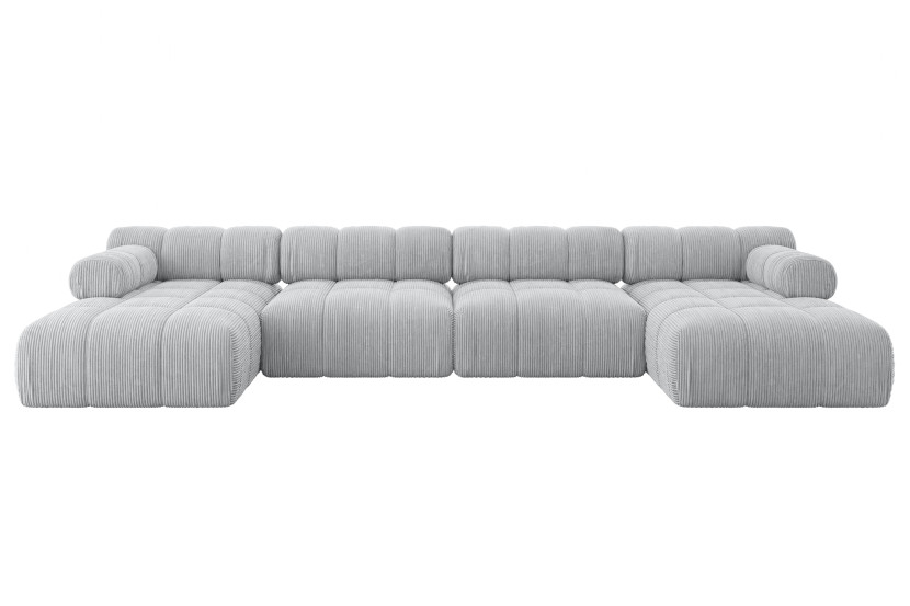 Narożnik uniwersalny modułowy TESSO-U2 380x160x70 cm Szary 684646