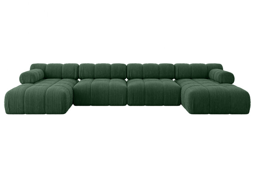 Narożnik uniwersalny modułowy TESSO-U2 380x160x70 cm Zielony 684551