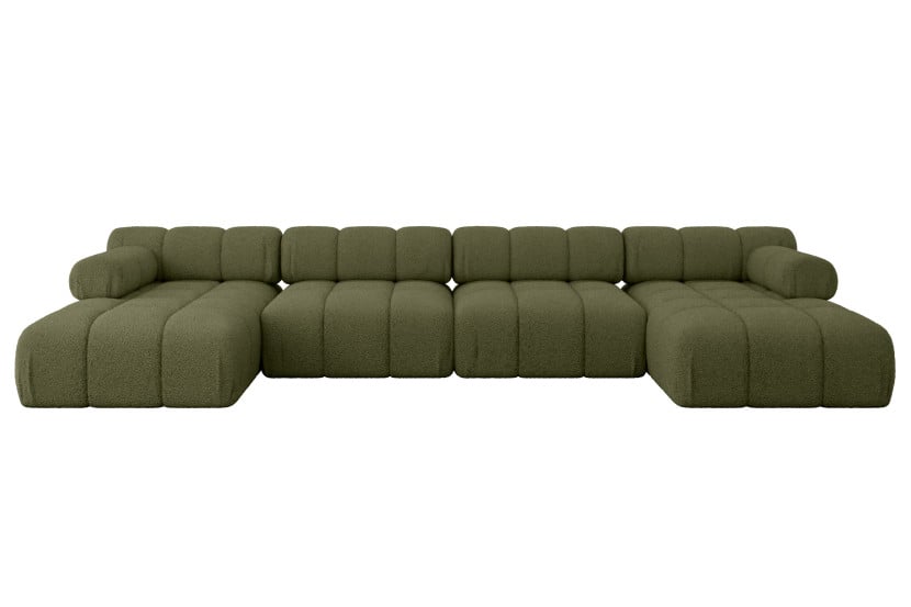 Narożnik uniwersalny modułowy TESSO-U2 380x160x70 cm Zielony 684541