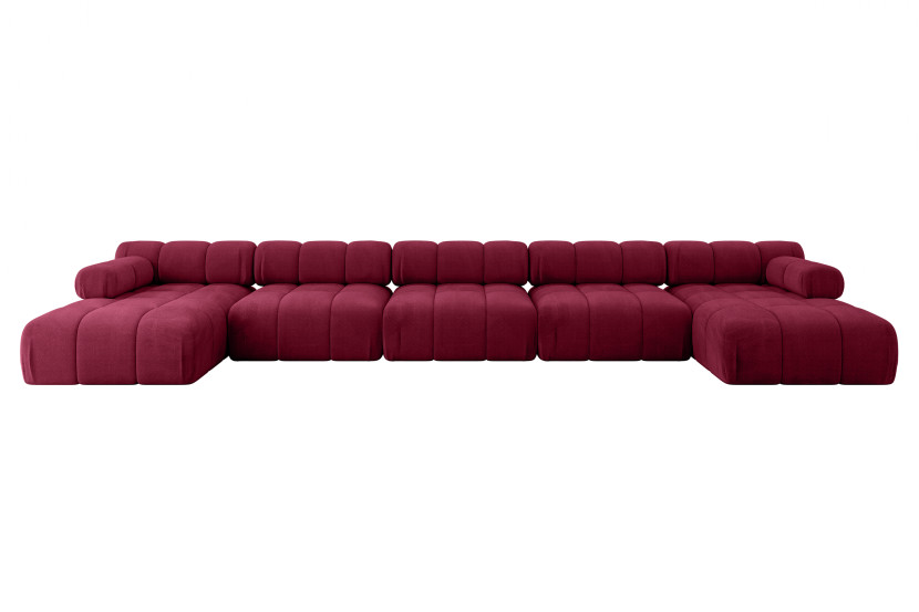 Narożnik uniwersalny modułowy TESSO-U3 475x160x70 cm Bordowy 684526