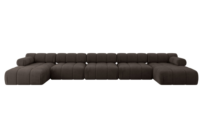 Narożnik uniwersalny modułowy TESSO-U3 475x160x70 cm Brązowy 684496