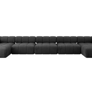 Narożnik uniwersalny modułowy TESSO-U3 475x160x70 cm Czarny 684581 Narożnik uniwersalny modułowy TESSO-U3 475x160x70 cm Czarny 684581