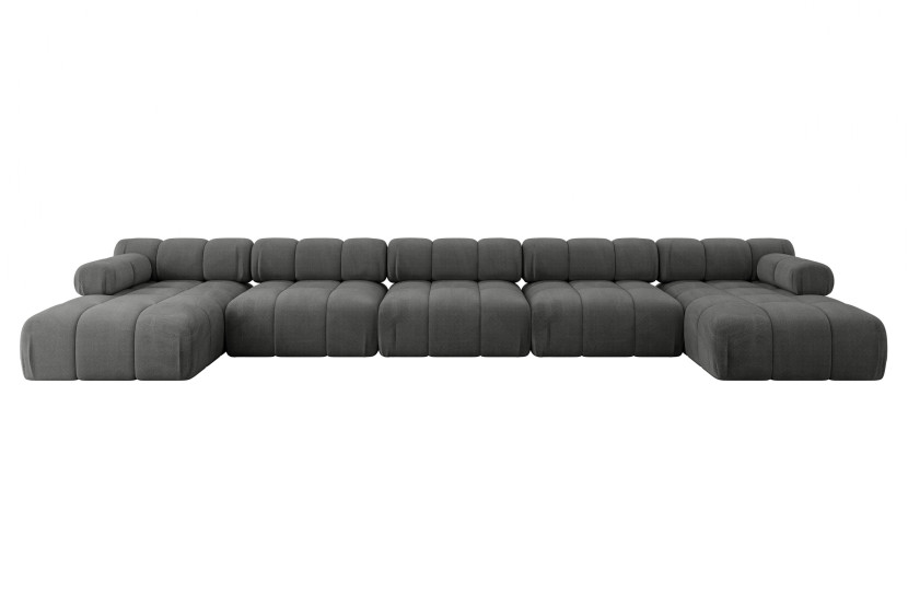 Narożnik uniwersalny modułowy TESSO-U3 475x160x70 cm Grafitowy 684647