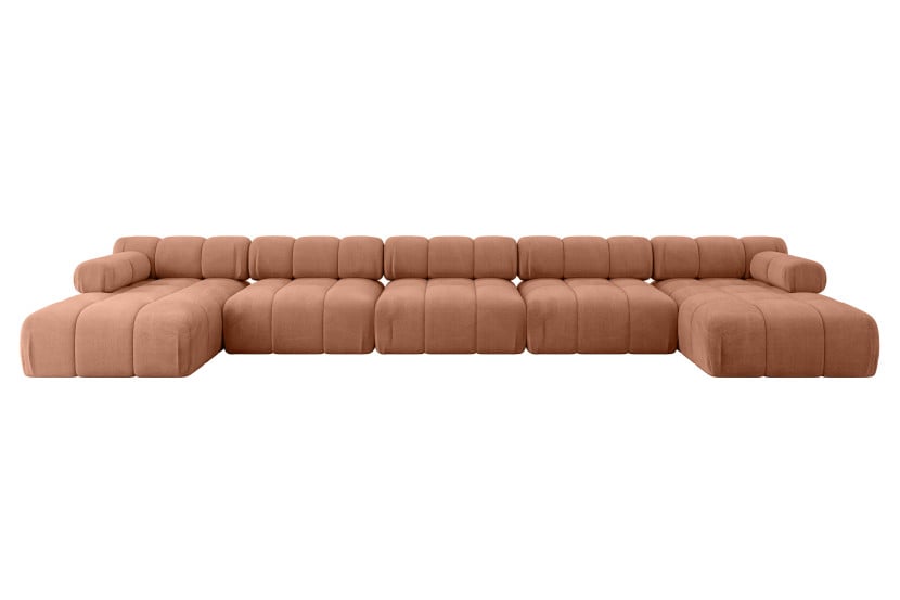 Narożnik uniwersalny modułowy TESSO-U3 475x160x70 cm Morelowy 684636