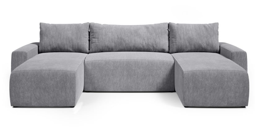 Narożnik uniwersalny PLUSH U z funkcją spania sztruksowy 276708