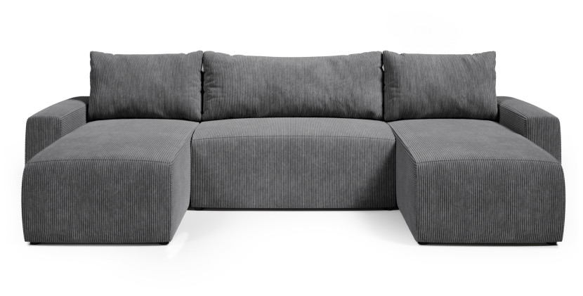 Narożnik uniwersalny PLUSH U z funkcją spania sztruksowy 276735