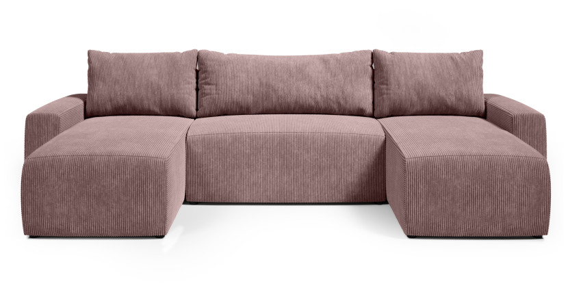 Narożnik uniwersalny PLUSH U z funkcją spania sztruksowy 276710