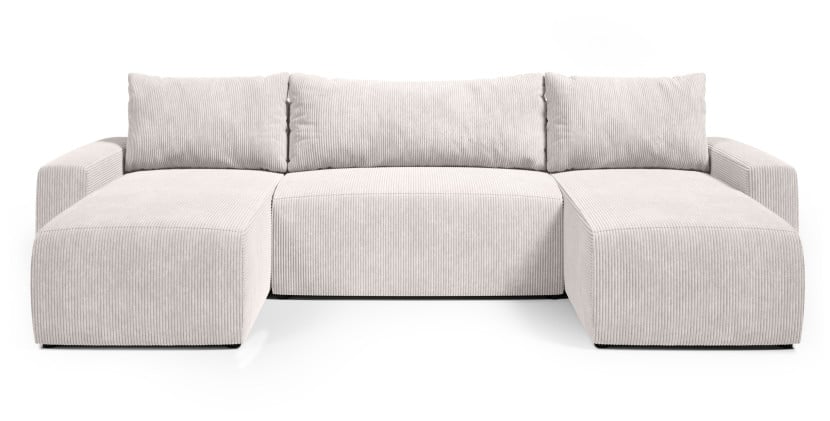 Narożnik uniwersalny PLUSH U z funkcją spania sztruksowy 276711