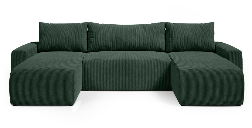 Narożnik uniwersalny PLUSH U z funkcją spania sztruksowy 276718
