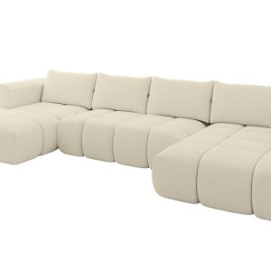 Narożnik uniwersalny z funkcją spania CLOUD-U 405x185x90 cm Beżowy 725159 Narożnik uniwersalny z funkcją spania CLOUD-U 405x185x90 cm Beżowy 725159