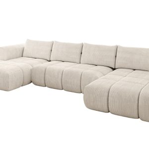 Narożnik uniwersalny z funkcją spania CLOUD-U 405x185x90 cm Beżowy 725064 Narożnik uniwersalny z funkcją spania CLOUD-U 405x185x90 cm Beżowy 725064