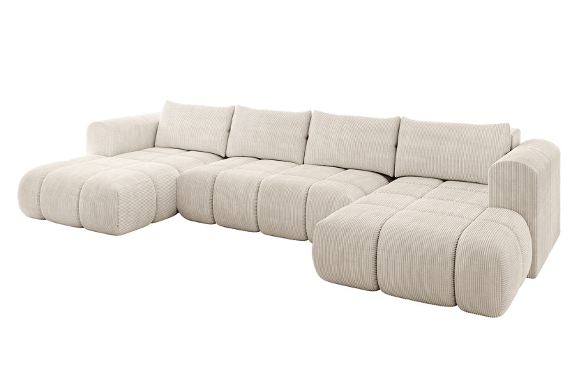 Narożnik uniwersalny z funkcją spania CLOUD-U 405x185x90 cm Beżowy 725064