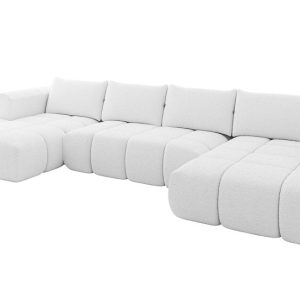 Narożnik uniwersalny z funkcją spania CLOUD-U 405x185x90 cm Biały 725180 Narożnik uniwersalny z funkcją spania CLOUD-U 405x185x90 cm Biały 725180