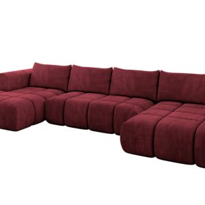 Narożnik uniwersalny z funkcją spania CLOUD-U 405x185x90 cm Bordowy 725137 Narożnik uniwersalny z funkcją spania CLOUD-U 405x185x90 cm Bordowy 725137