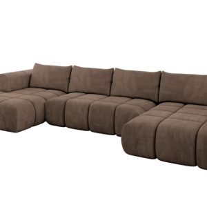 Narożnik uniwersalny z funkcją spania CLOUD-U 405x185x90 cm Brązowy 725183 Narożnik uniwersalny z funkcją spania CLOUD-U 405x185x90 cm Brązowy 725183