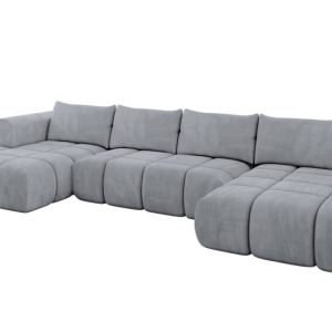 Narożnik uniwersalny z funkcją spania CLOUD-U 405x185x90 cm Jasny szary 725140 Narożnik uniwersalny z funkcją spania CLOUD-U 405x185x90 cm Jasny szary 725140