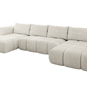 Narożnik uniwersalny z funkcją spania CLOUD-U 405x185x90 cm Kremowy 725152 Narożnik uniwersalny z funkcją spania CLOUD-U 405x185x90 cm Kremowy 725152