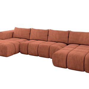 Narożnik uniwersalny z funkcją spania CLOUD-U 405x185x90 cm Morelowy 725153 Narożnik uniwersalny z funkcją spania CLOUD-U 405x185x90 cm Morelowy 725153