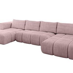 Narożnik uniwersalny z funkcją spania CLOUD-U 405x185x90 cm Różowy 725141 Narożnik uniwersalny z funkcją spania CLOUD-U 405x185x90 cm Różowy 725141