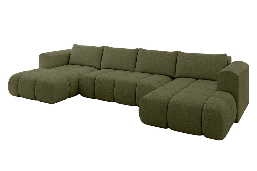 Narożnik uniwersalny z funkcją spania CLOUD-U 405x185x90 cm Zielony 725195