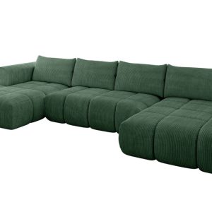Narożnik uniwersalny z funkcją spania CLOUD-U 405x185x90 cm Zielony 725147 Narożnik uniwersalny z funkcją spania CLOUD-U 405x185x90 cm Zielony 725147